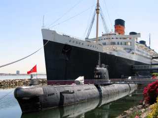 Long Beach Queen Mary and Russian Submarine