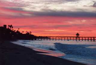 San Clemente sunset palms