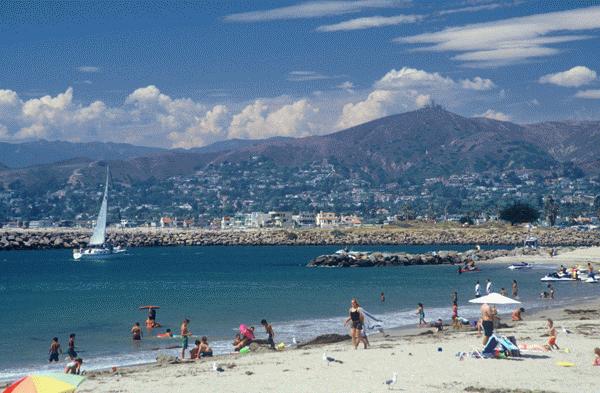 Ventura beach wide shot