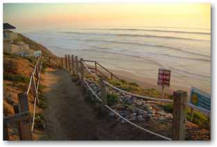 Encinitas Beacons Beach at Sunset