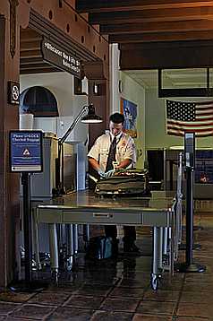 Santa Barbara Airport security check