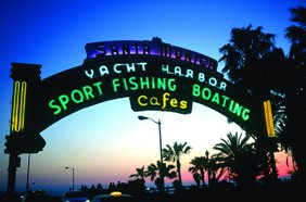 Santa Monica Pier at night